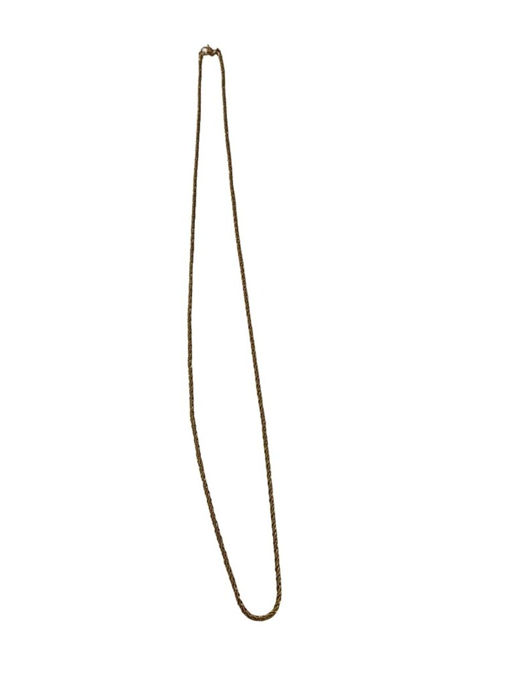 Vintage Monet Gold Tone Twisted Rope Chain Necklace 26" Signed
